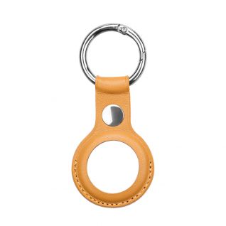 Leather Airtag Case With Key Ring 